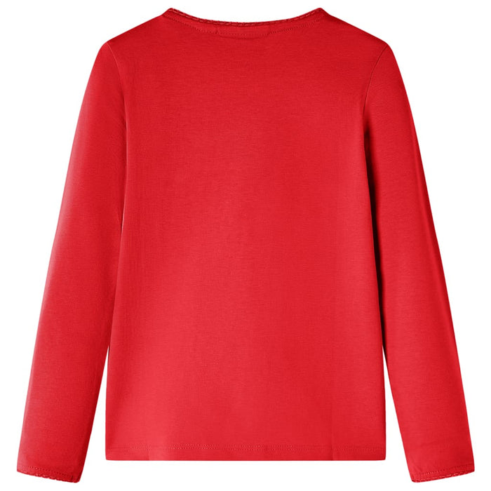 Tricou pentru copii cu mâneci lungi, roșu, 116 - WALTI WALTI