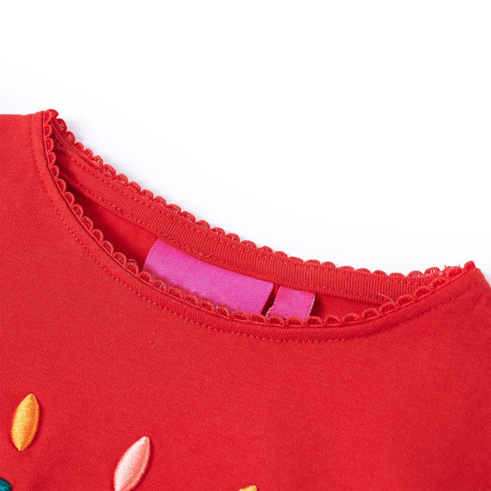 Tricou pentru copii cu mâneci lungi, roșu, 116 - WALTI WALTI