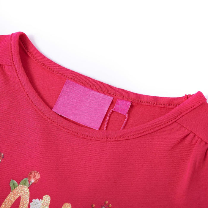Tricou pentru copii cu mâneci lungi, roz aprins, 116 - WALTI WALTI
