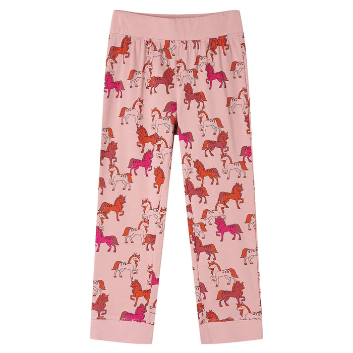 Pijamale pentru copii cu mâneci lungi roz deschis 116 WALTI