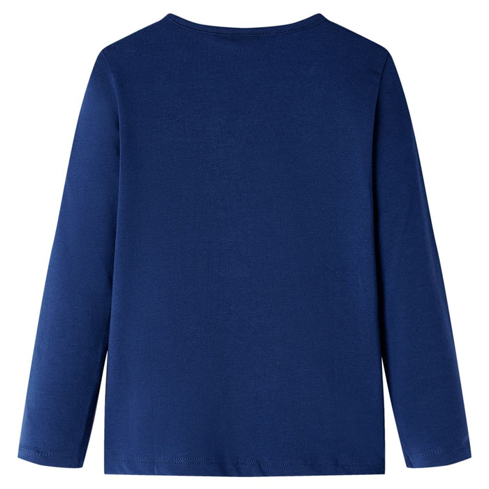 Tricou pentru copii cu mâneci lungi, bleumarin, 104 WALTI