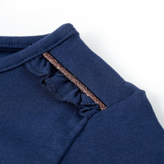 Tricou pentru copii cu mâneci lungi, bleumarin, 104 WALTI