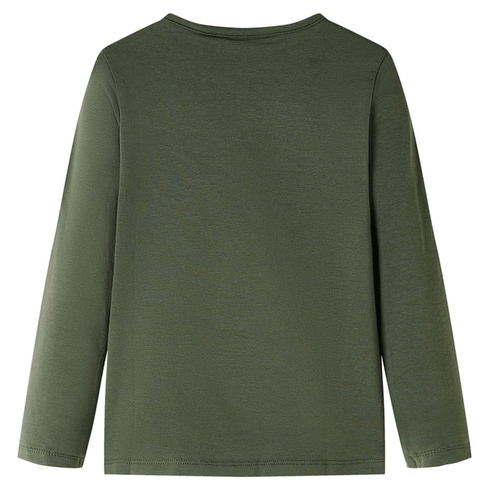 Tricou pentru copii cu mâneci lungi, kaki, 92 WALTI