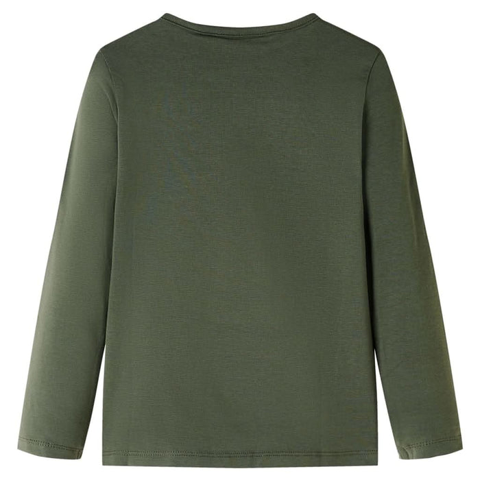 Tricou pentru copii cu mâneci lungi, kaki, 104 - WALTI WALTI