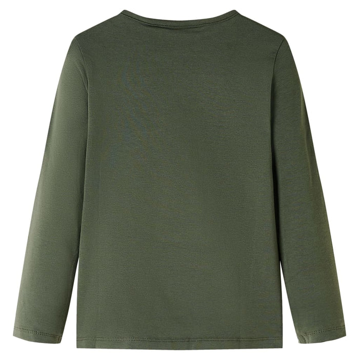 Tricou pentru copii cu mâneci lungi, kaki, 140 WALTI