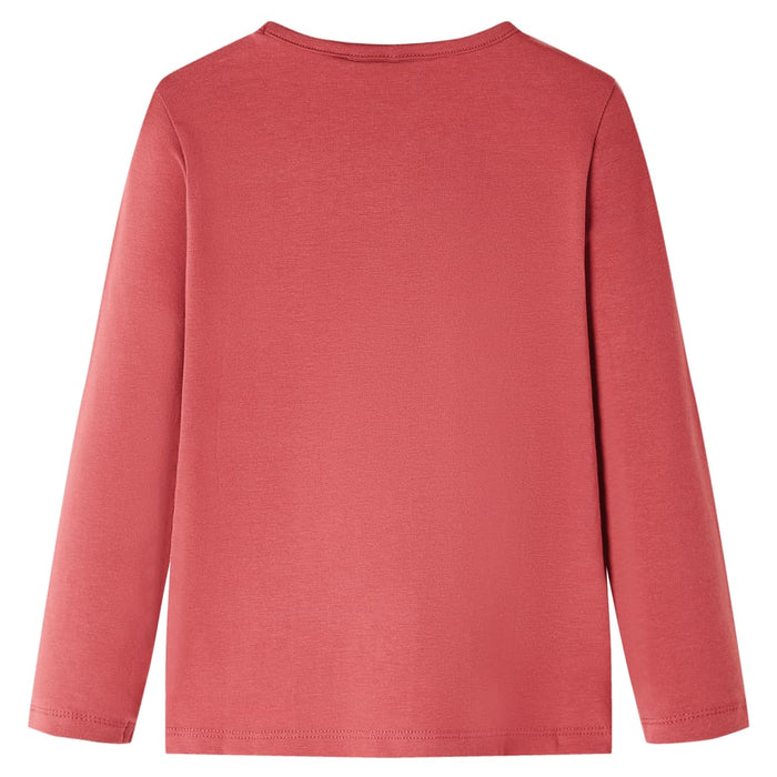 Tricou pentru copii cu mâneci lungi, roz ars, 128 - WALTI WALTI