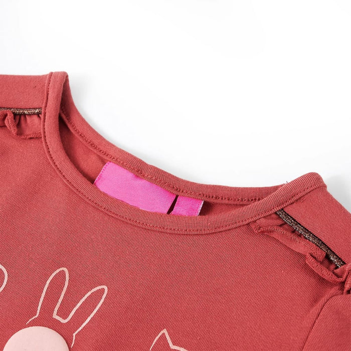 Tricou pentru copii cu mâneci lungi, roz ars, 128 - WALTI WALTI