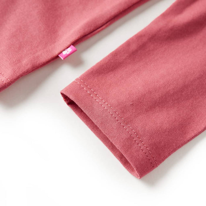 Tricou pentru copii cu mâneci lungi, roz antichizat, 128 WALTI