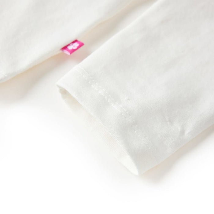 Tricou pentru copii cu mâneci lungi, ecru 104 WALTI