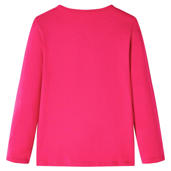 Tricou pentru copii cu mâneci lungi, roz aprins, 104 WALTI