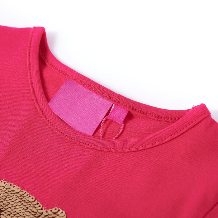 Tricou pentru copii cu mâneci lungi, roz aprins, 104 WALTI