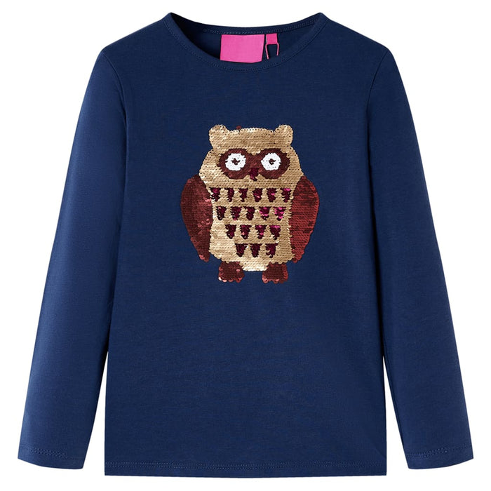 Tricou pentru copii cu mâneci lungi, bleumarin 92 - WALTI WALTI