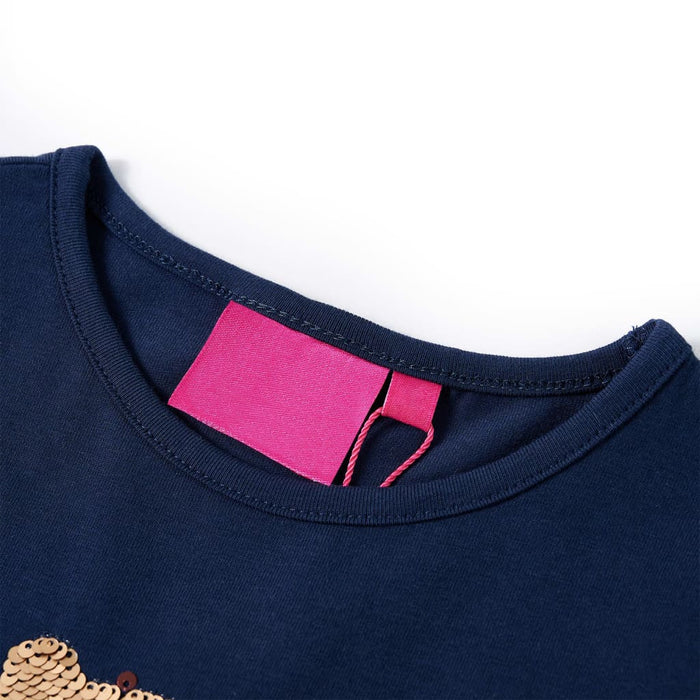 Tricou pentru copii cu mâneci lungi, bleumarin 92 - WALTI WALTI