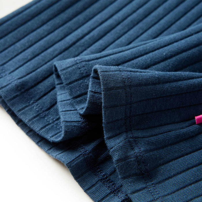 Tricou de copii cu mâneci lungi, tricot cu nervuri, bleumarin, 92 WALTI