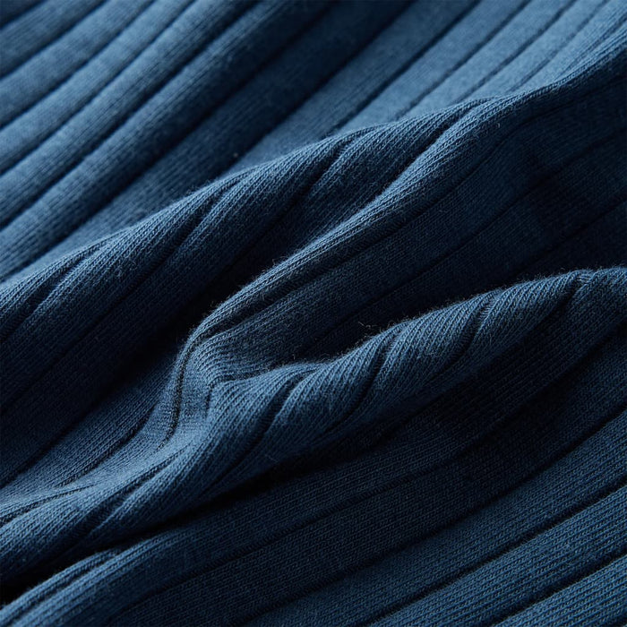 Tricou de copii cu mâneci lungi, tricot cu nervuri, bleumarin, 92 WALTI