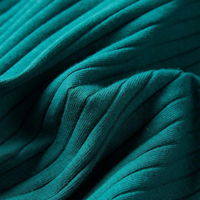 Tricou de copii cu mâneci lungi, tricot cu nervuri, verde închis, 92 WALTI