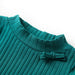 Tricou de copii cu mâneci lungi, tricot cu nervuri, verde închis, 104 - WALTI WALTI