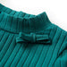 Tricou de copii cu mâneci lungi, tricot cu nervuri, verde închis, 104 - WALTI WALTI