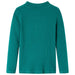 Tricou de copii cu mâneci lungi, tricot cu nervuri, verde închis, 128 - WALTI WALTI