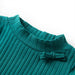 Tricou de copii cu mâneci lungi, tricot cu nervuri, verde închis, 128 - WALTI WALTI