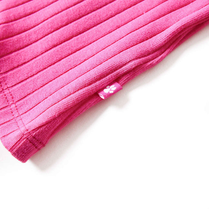 Tricou de copii cu mâneci lungi, tricot cu nervuri, roz aprins, 104 - WALTI WALTI