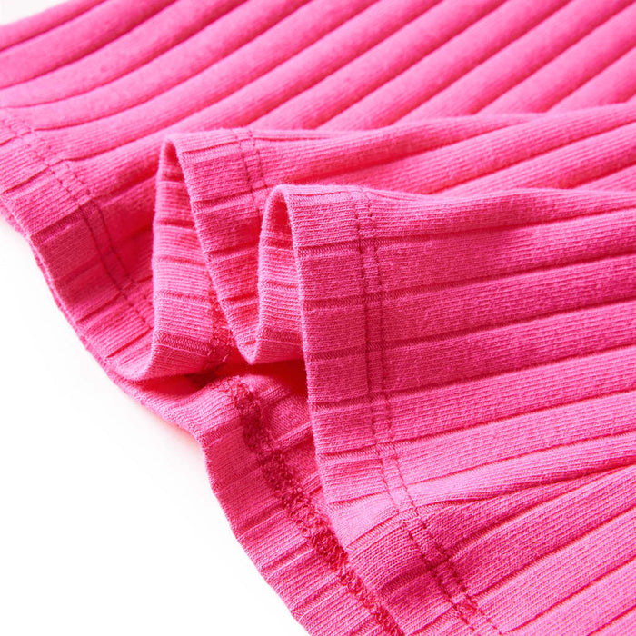 Tricou de copii cu mâneci lungi, tricot cu nervuri, roz aprins, 104 - WALTI WALTI