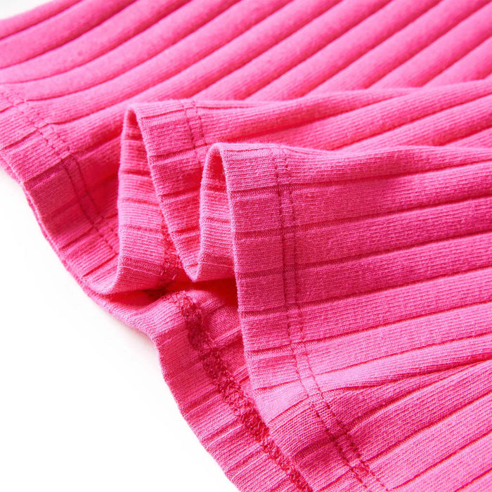 Tricou de copii cu mâneci lungi, tricot cu nervuri, roz aprins, 116 - WALTI WALTI