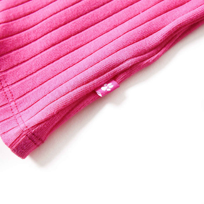 Tricou de copii cu mâneci lungi, tricot cu nervuri, roz aprins, 128 - WALTI WALTI