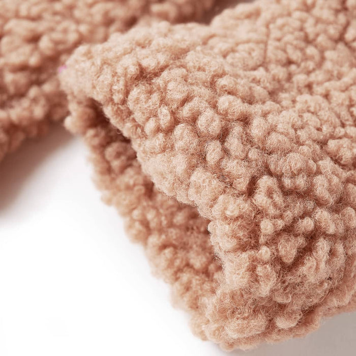 Jachetă cu glugă pentru copii, blană artificială, coniac, 116 - WALTI WALTI