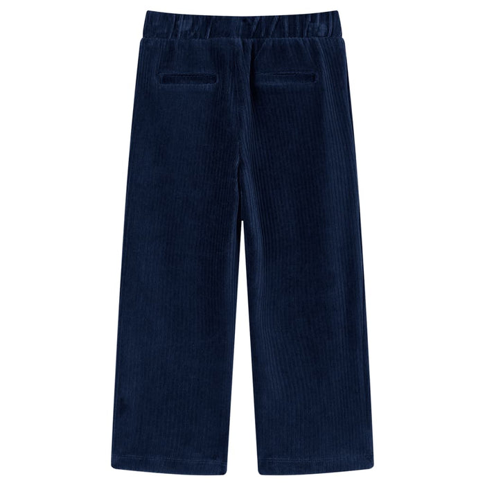 Pantaloni de copii din velur, bleumarin, 104 WALTI