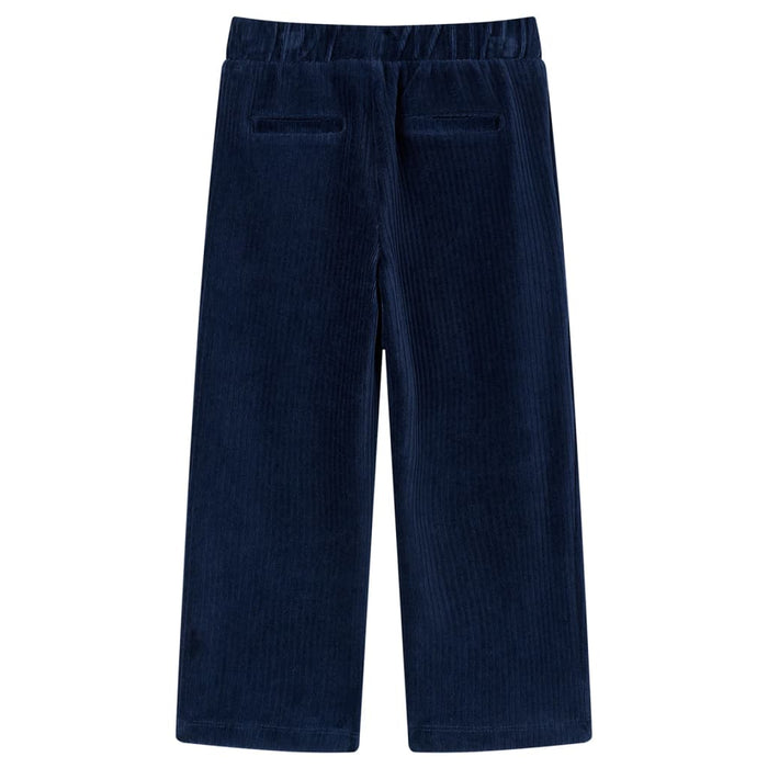 Pantaloni de copii din velur, bleumarin, 128 WALTI