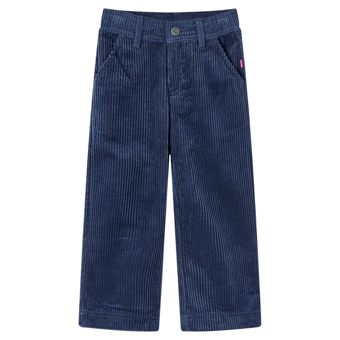 Pantaloni de copii din velur, bleumarin, 104 WALTI