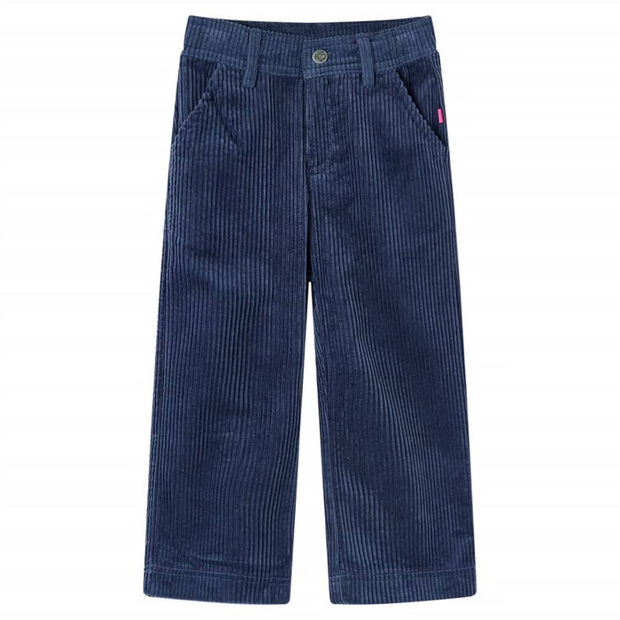 Pantaloni de copii din velur, bleumarin, 116 - WALTI WALTI