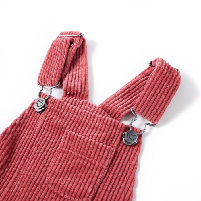 Rochie salopetă pentru copii, velur, roz, 116 - WALTI WALTI