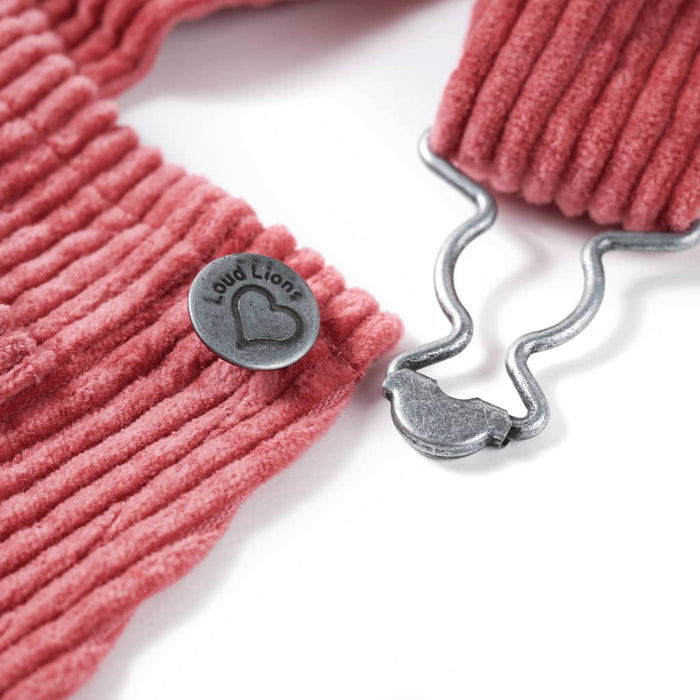 Rochie salopetă pentru copii, velur, roz, 128 - WALTI WALTI