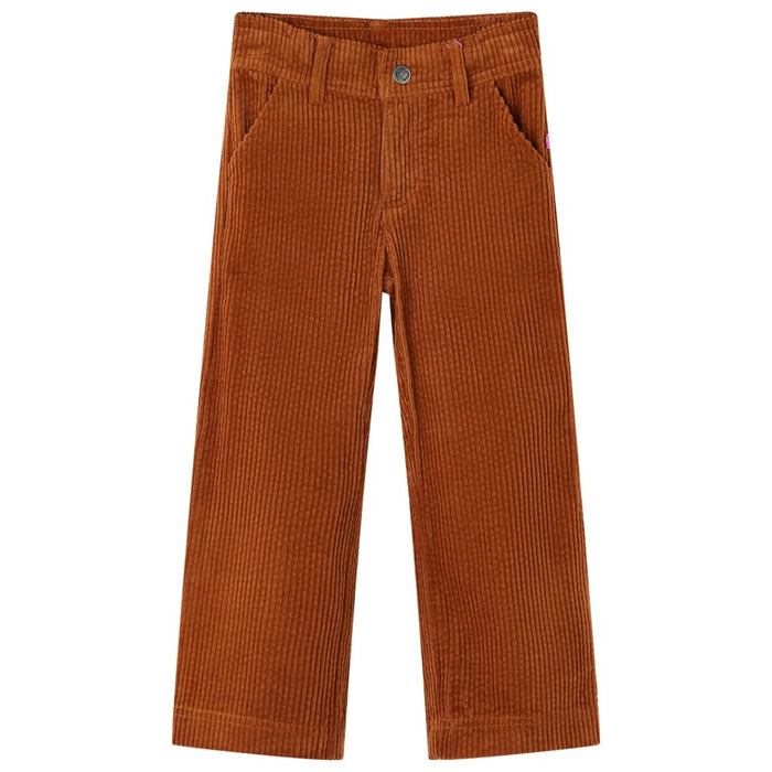 Pantaloni copii din velur, coniac, 116 - WALTI WALTI