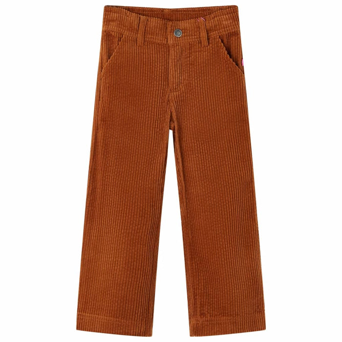 Pantaloni copii din velur, coniac, 140 WALTI