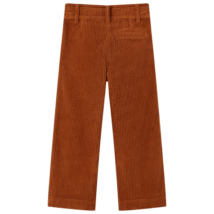 Pantaloni copii din velur, coniac, 140 WALTI