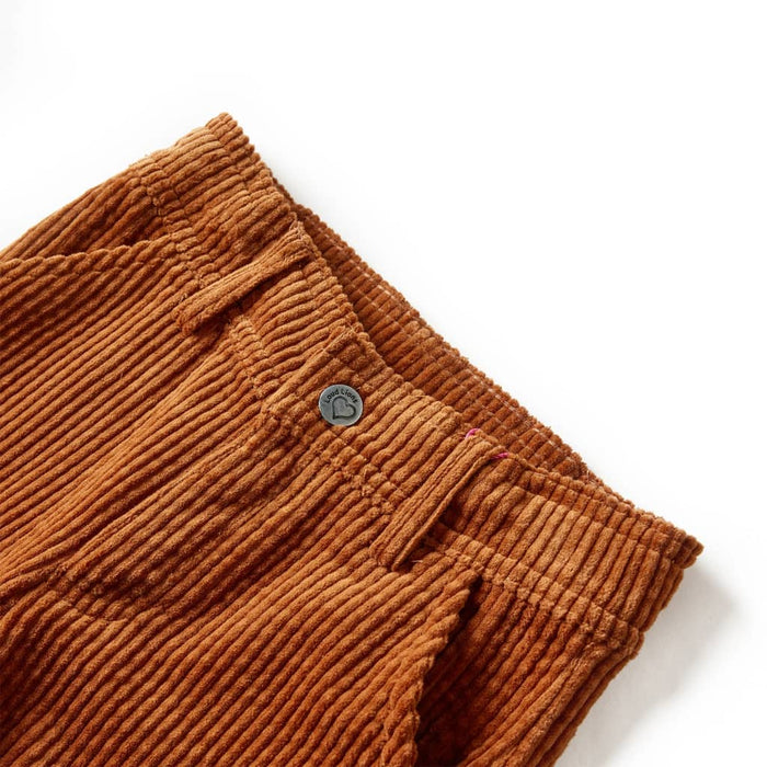 Pantaloni copii din velur, coniac, 140 WALTI