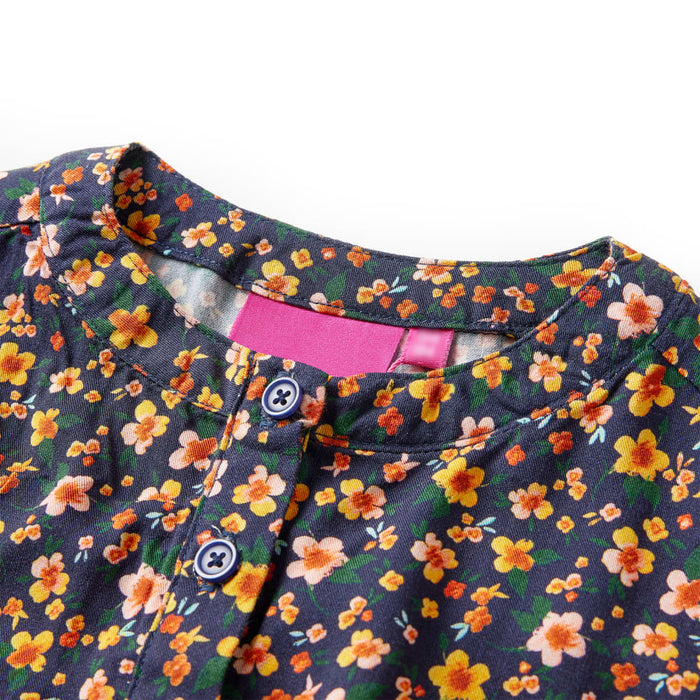 Rochie pentru copii cu mâneci lungi, bleumarin, 116 - WALTI WALTI