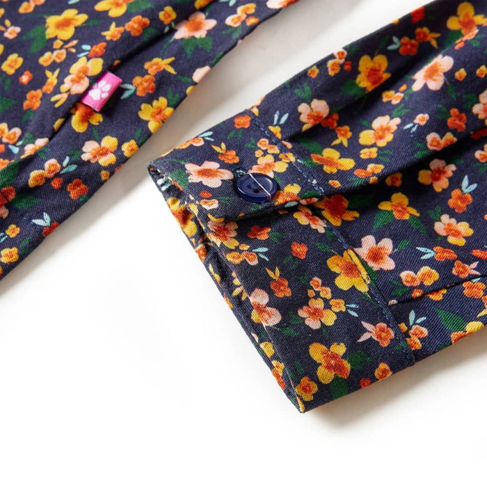 Rochie pentru copii cu mâneci lungi, bleumarin, 116 - WALTI WALTI