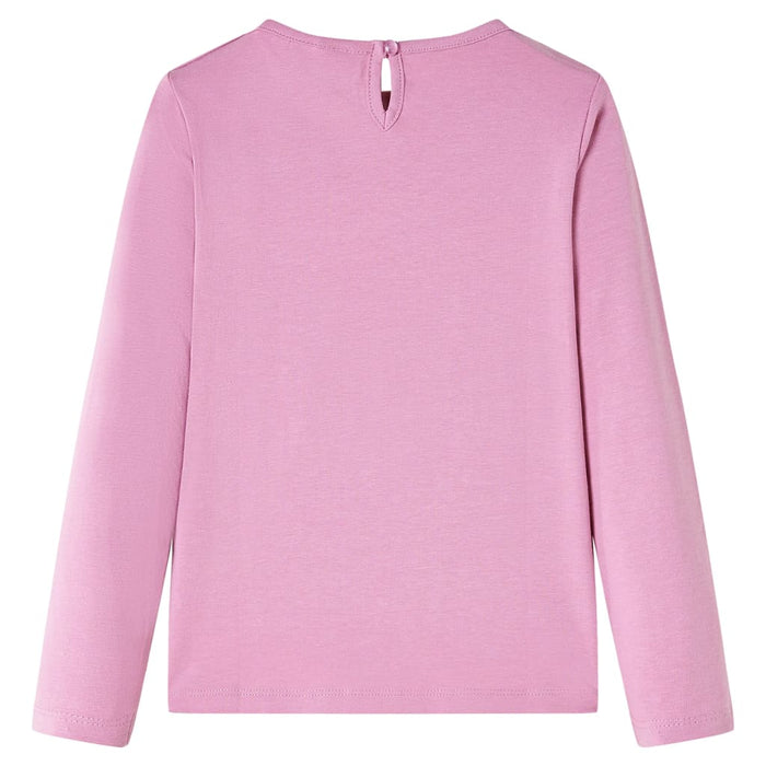 Tricou pentru copii cu mâneci lungi, roz ars, 116 WALTI