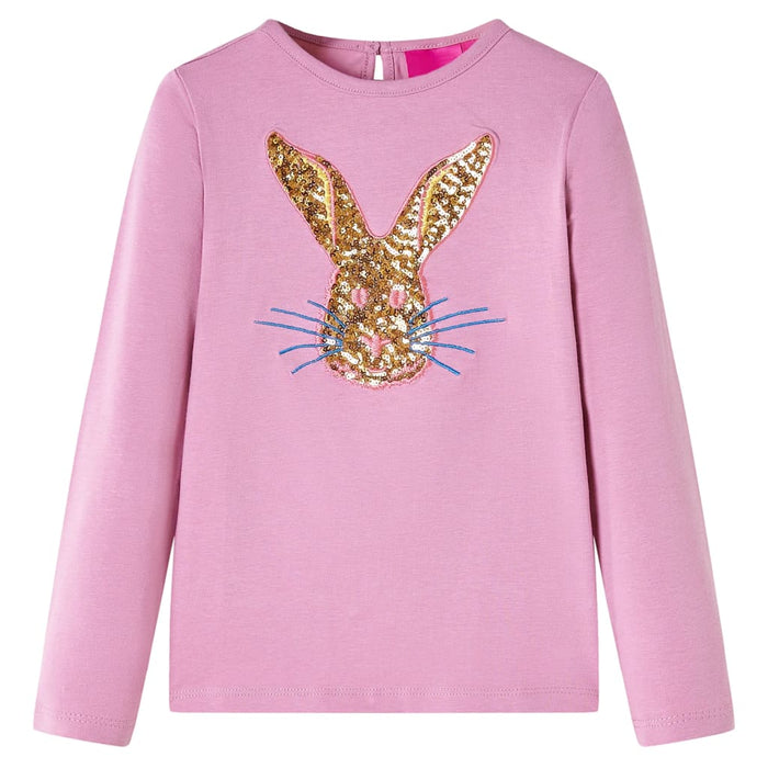 Tricou pentru copii cu mâneci lungi, roz ars, 140 WALTI