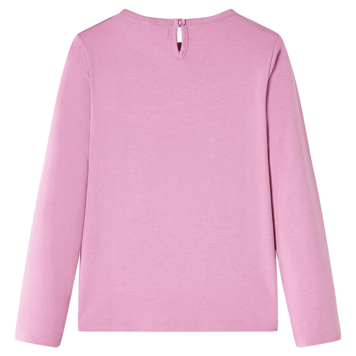 Tricou pentru copii cu mâneci lungi, roz ars, 140 WALTI