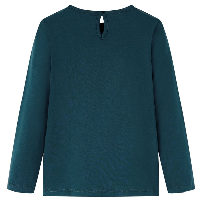Tricou de copii cu mâneci lungi, verde închis, 104 - WALTI WALTI