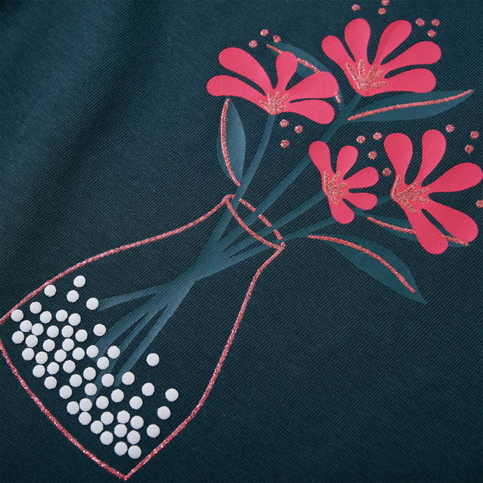 Tricou de copii cu mâneci lungi, verde închis, 104 WALTI
