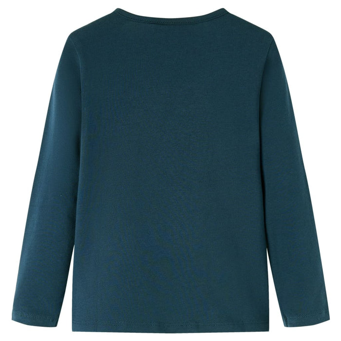 Tricou de copii cu mâneci lungi, verde închis, 140 WALTI