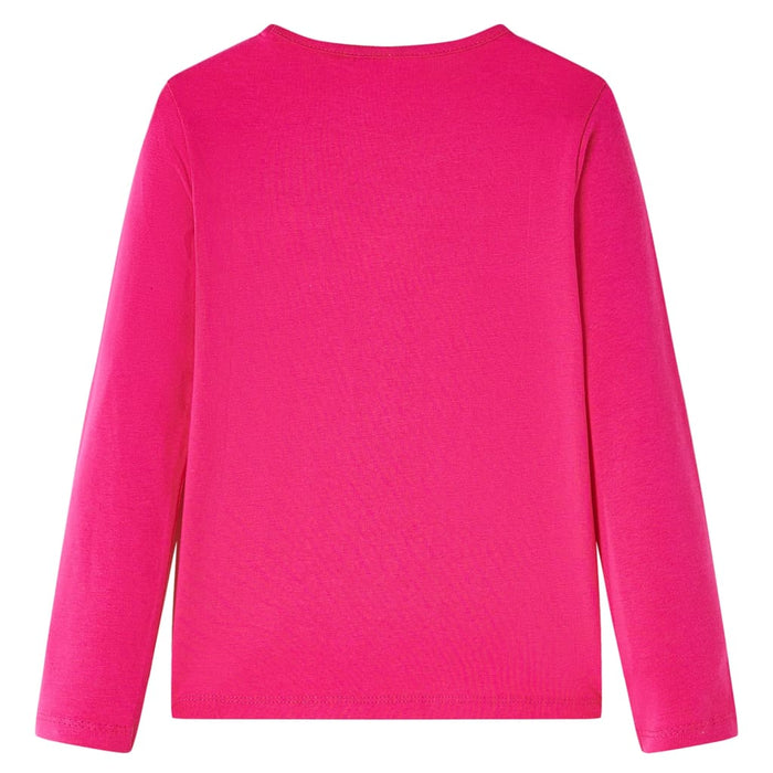 Tricou pentru copii cu mâneci lungi, roz aprins, 104 WALTI