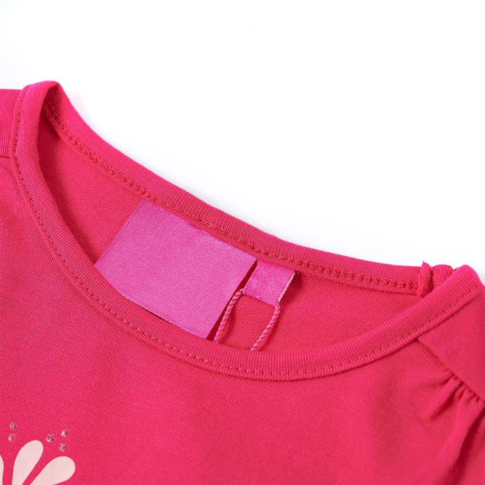 Tricou pentru copii cu mâneci lungi, roz aprins, 104 WALTI