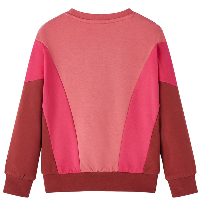 Bluzon pentru copii, color block roz și henna, 104 - WALTI WALTI
